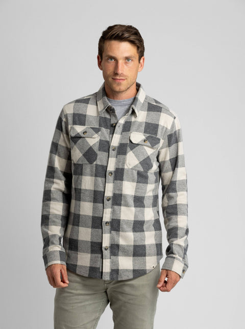 LIV Outdoor - Men's Lichen Stretch Flannel Button Shirt - Home & Well