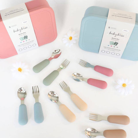 Baby Bliss - Stainless Steel & Silicone Silverware - Home & Well