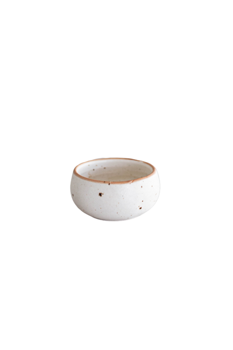 Ceramic White Speckled Dip Bowl - Home & Well