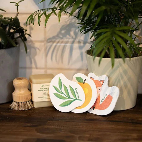 Solid Dish Soap Sponge Scrubber Bundle | Plantish - Home & Well
