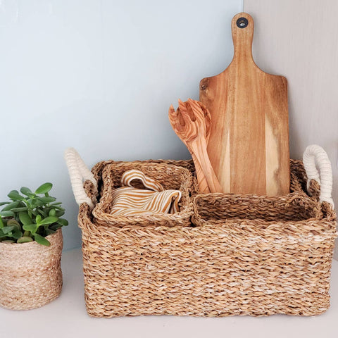 KORISSA - Handwoven Wicker Storage Basket • Savar Everything Basket - Home & Well