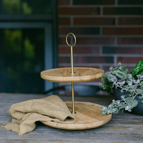 Wooden Tray Cake Stand