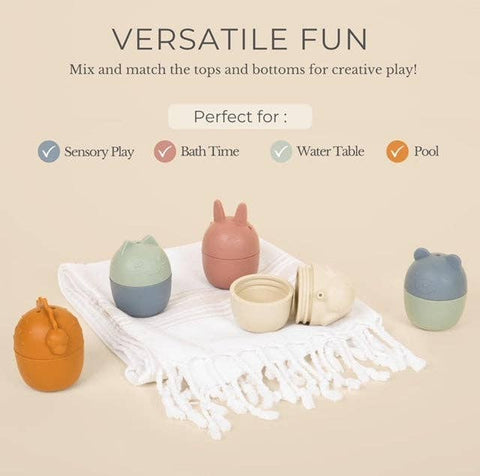 Brooklyn Neutral - Animal Bath Toy Set - Home & Well