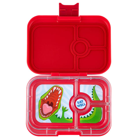Yumbox Panino- Leakproof Sandwich Friendly Bento Box - Wow Red (Dinosaur)