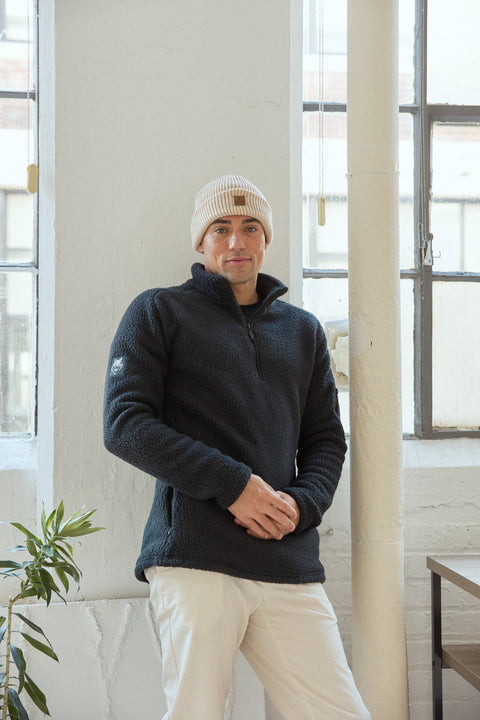 Wolfe Co. Apparel and Goods® - Black Kitimat Men's Half Zip - Home & Well