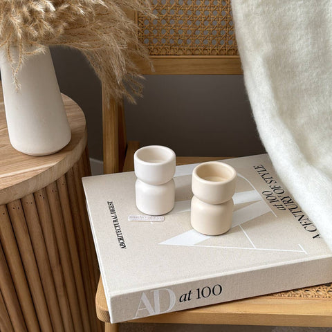 Studio Akiyo - Scandi Elevated Single Tea Light Candle Holder | Minimalist