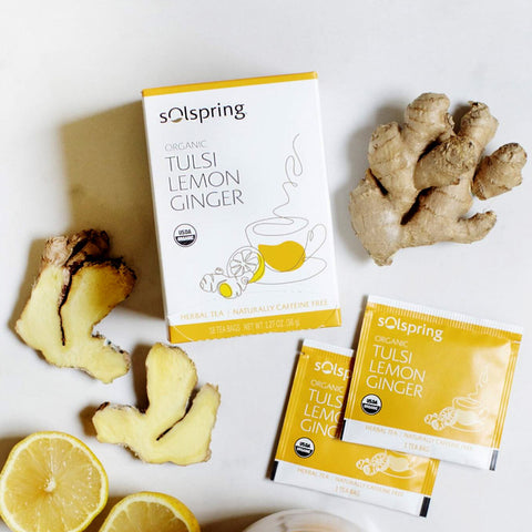 Solspring® Tulsi Lemon Ginger Tea, Organic - Home & Well