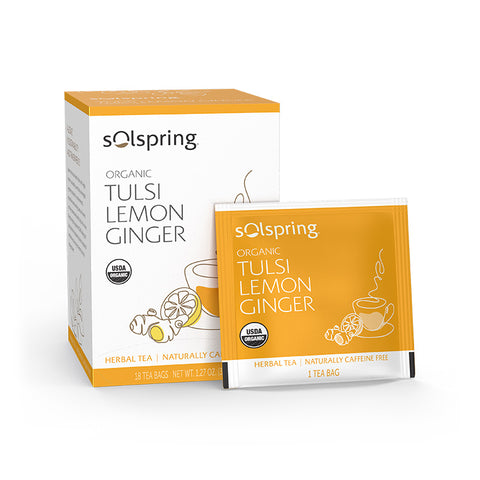 Solspring® Tulsi Lemon Ginger Tea, Organic - Home & Well