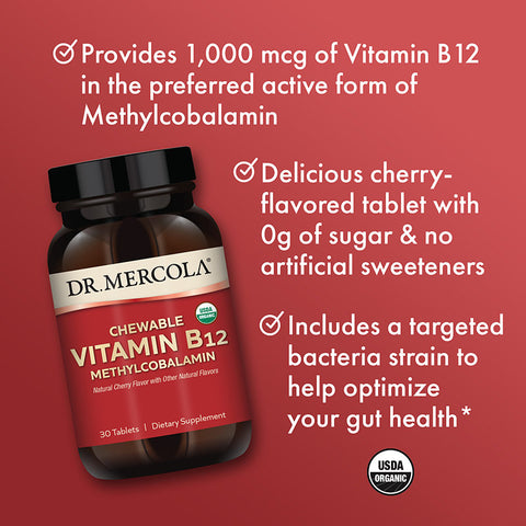Organic Chewable Vitamin B12 - Home & Well