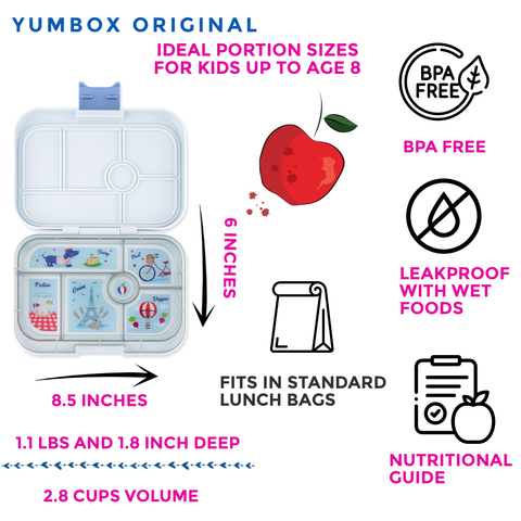 Yumbox - Leakproof Bento Box for Kids - Yumbox Hazy Gray - Home & Well