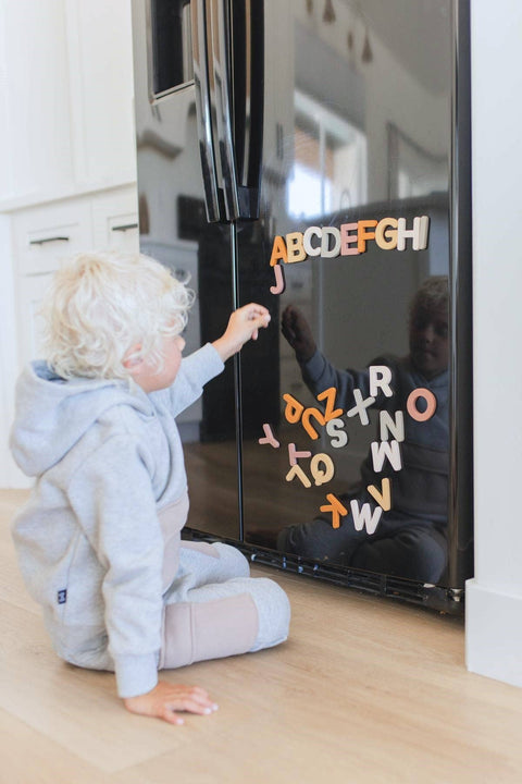 Brooklyn Neutral - Silicone Alphabet Magnets - Home & Well