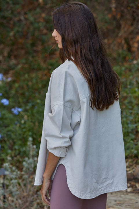 By Together - BD259 | Denim Cotton Button Down Jacket - Home & Well
