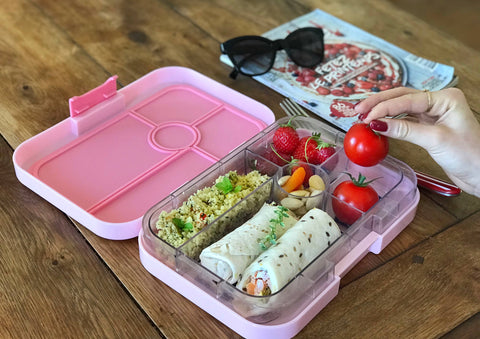 Yumbox - Leakproof Yumbox Tapas Bento Box( Capri Pink) 5 Compartment
