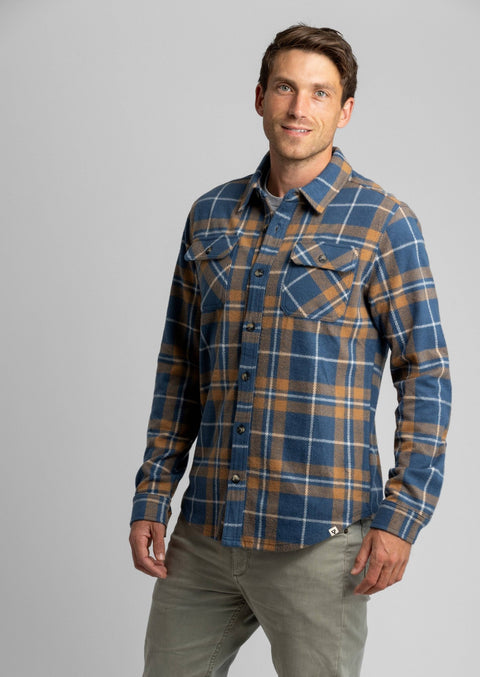 LIV Outdoor - Men's Lichen Stretch Flannel Button Shirt - Home & Well
