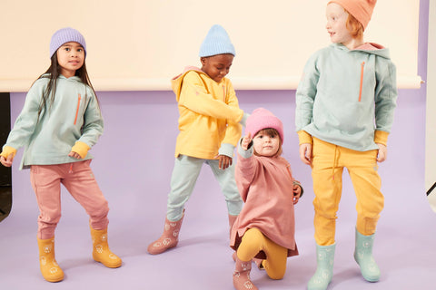 Grass & Air - Ochre Colour - Changing Kids Winter Wellies - Home & Well