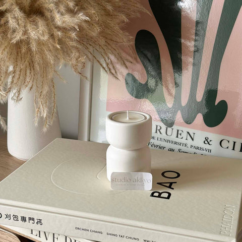 Studio Akiyo - Scandi Elevated Single Tea Light Candle Holder | Minimalist
