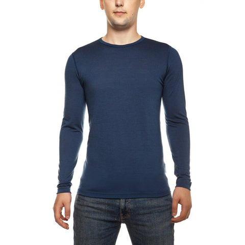 menique - Men's Merino 160 Long Sleeve Crew Denim