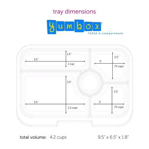 Yumbox - Leakproof Yumbox Tapas Bento Box( Capri Pink) 5 Compartment