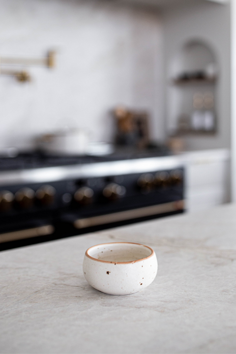 Ceramic White Speckled Dip Bowl - Home & Well