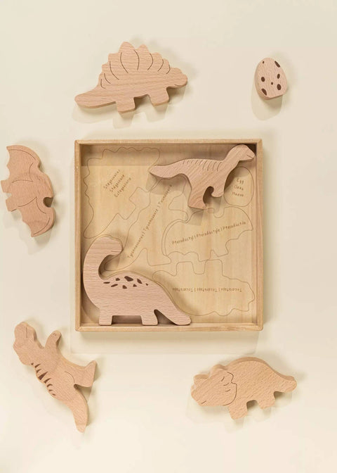 Coco Village - Wooden Balance Puzzle - Dino (7 pcs) - Home & Well