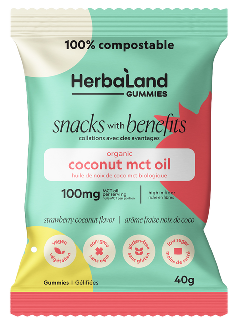 HERBALAND Coconut MCT - Strawberry Coconut - Home & Well