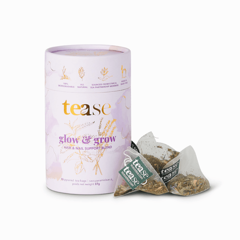 Tease | Wellness Tea Blends + Accessories - Glow & Grow Superfood + Adaptogen Tea Blend | Beauty Support - Home & Well