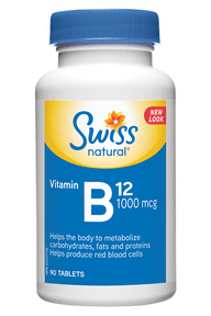 SWISS NATURAL Vitamin B12 1000mcg 90 tabs - Home & Well