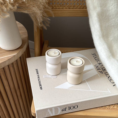 Studio Akiyo - Scandi Elevated Single Tea Light Candle Holder | Minimalist