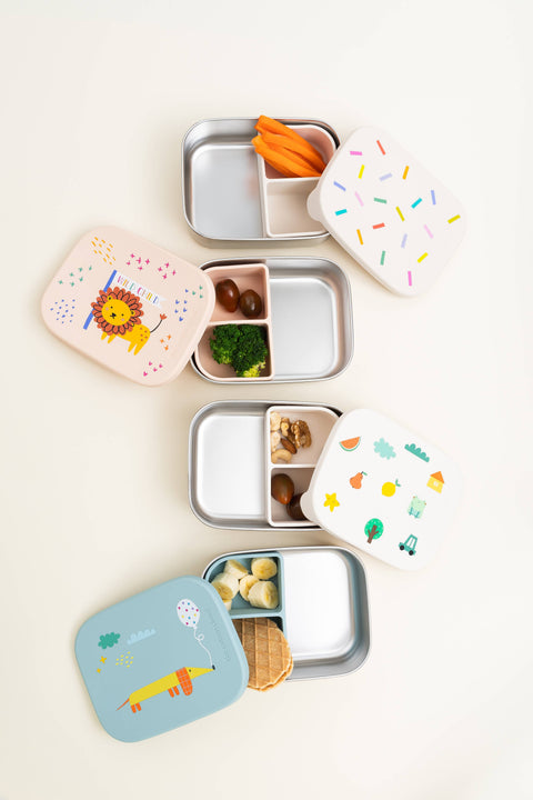 the cotton cloud - STAINLESS STEEL LUNCHBOX with compartments for KIDS