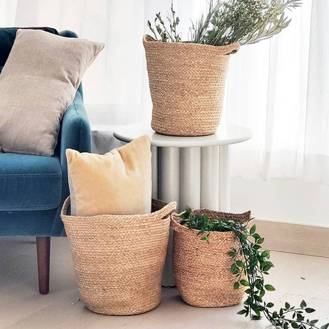KORISSA - Handwoven Storage • Kata Basket with Slit Handle - Home & Well