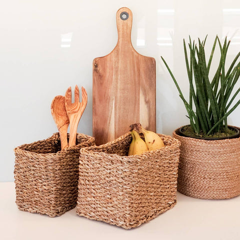 KORISSA - Handwoven Wicker Storage Basket • Savar Everything Basket - Home & Well