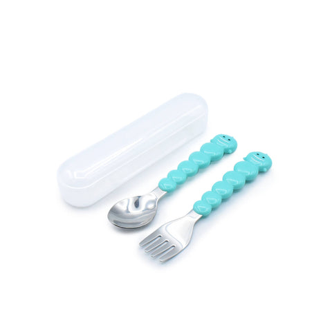 melii - Stainless Steel Spoon & Fork Set with Carrying Case
