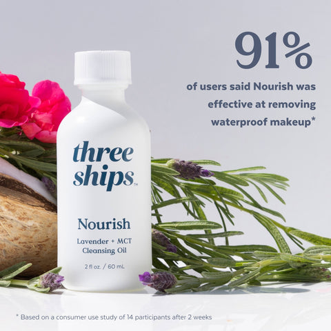 Three Ships - Nourish Lavender + MCT Cleansing Oil (60mL) - Home & Well