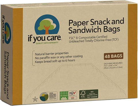 IF YOU CARE PRODUCTS Paper Snack & Sandwich Bags 48ct - Home & Well