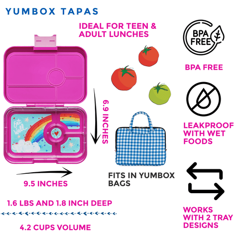 Yumbox - Leakproof Yumbox Tapas Bento Lunch Box - Malibu Purple