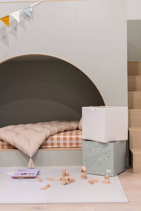 3 Sprouts - Recycled Fabric Storage Cube - Solid Colours - Home & Well