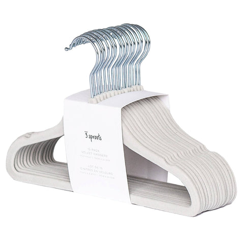 3 Sprouts - Baby Velvet Hangers (2 Packs of 15) - Home & Well