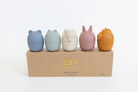 Brooklyn Neutral - Animal Bath Toy Set - Home & Well