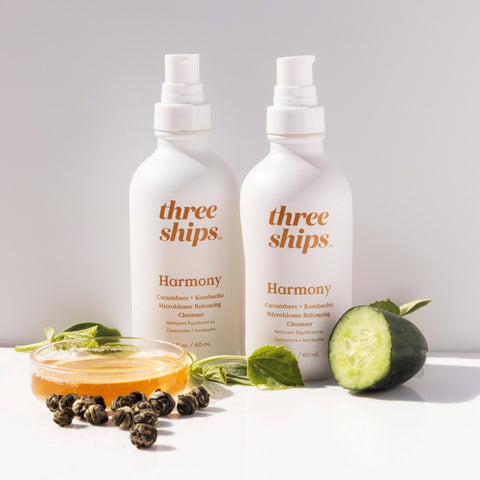 Three Ships - Harmony Cucumber + Kombucha Microbiome Cleanser (118mL) - Home & Well