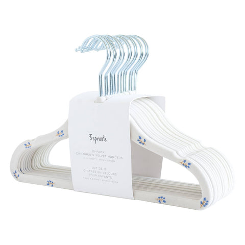 3 Sprouts - Baby Velvet Hangers (2 Packs of 15) - Home & Well