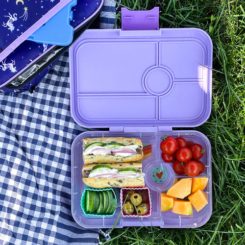 Yumbox - Yumbox Tapas Lunch Box - Seville Purple - Leakproof 4C tray - Home & Well