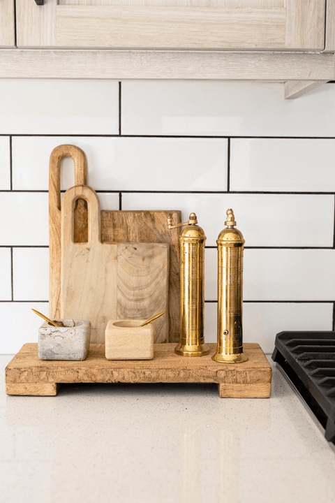 Luxe B Co - Trivet Riser Solid Elm Wood - Home & Well