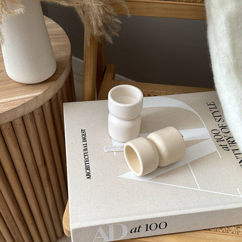 Studio Akiyo - Scandi Elevated Single Tea Light Candle Holder | Minimalist