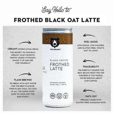 Frothed Black Oat Latte - Home & Well