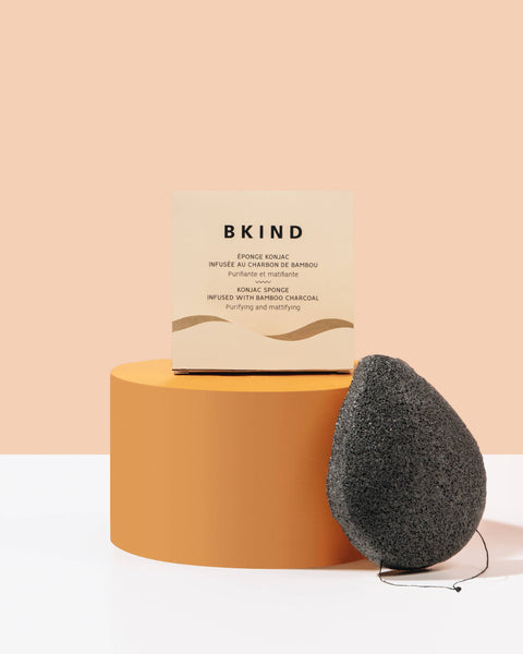 BKIND - Konjac Facial Sponge - Bamboo Charcoal - Home & Well