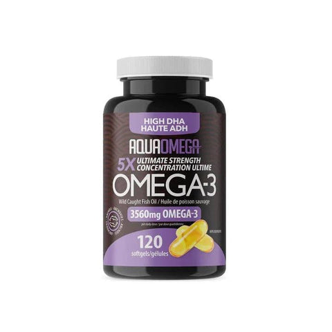 AQUAOMEGA 5X Ultimate Strength DHA Softgels - Home & Well