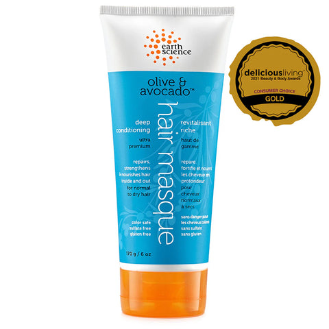 EARTH SCIENCE Olive & Avocado DC 6oz Travel Size Hair Conditioning Masque - Home & Well