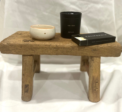 Luxe B Co - Vintage Elm Wood Stool