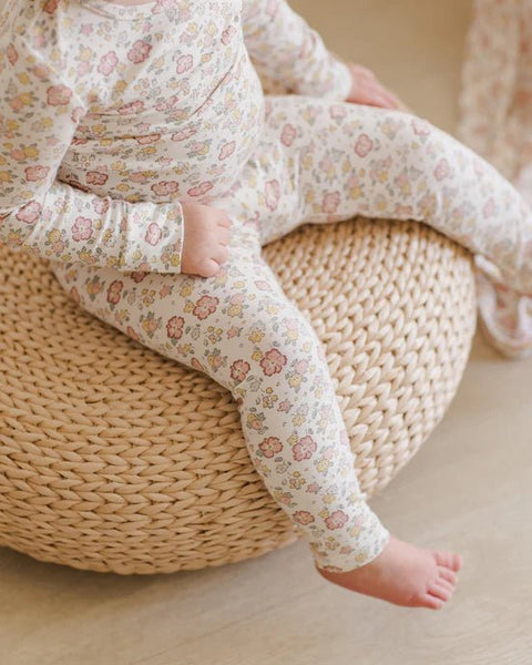Bamboo Pajama Set Bloom | QUINCY MAE - Home & Well