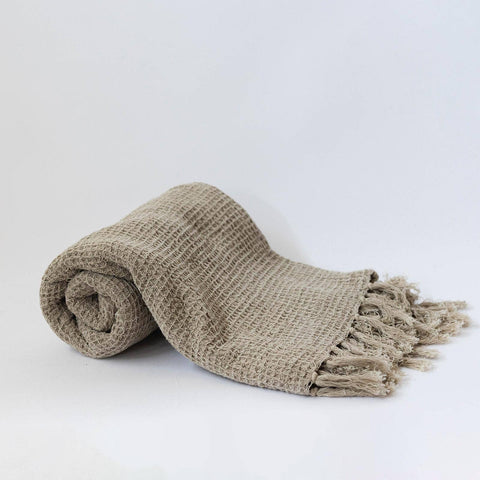 Cotton Waffle Weave Throw Blanket